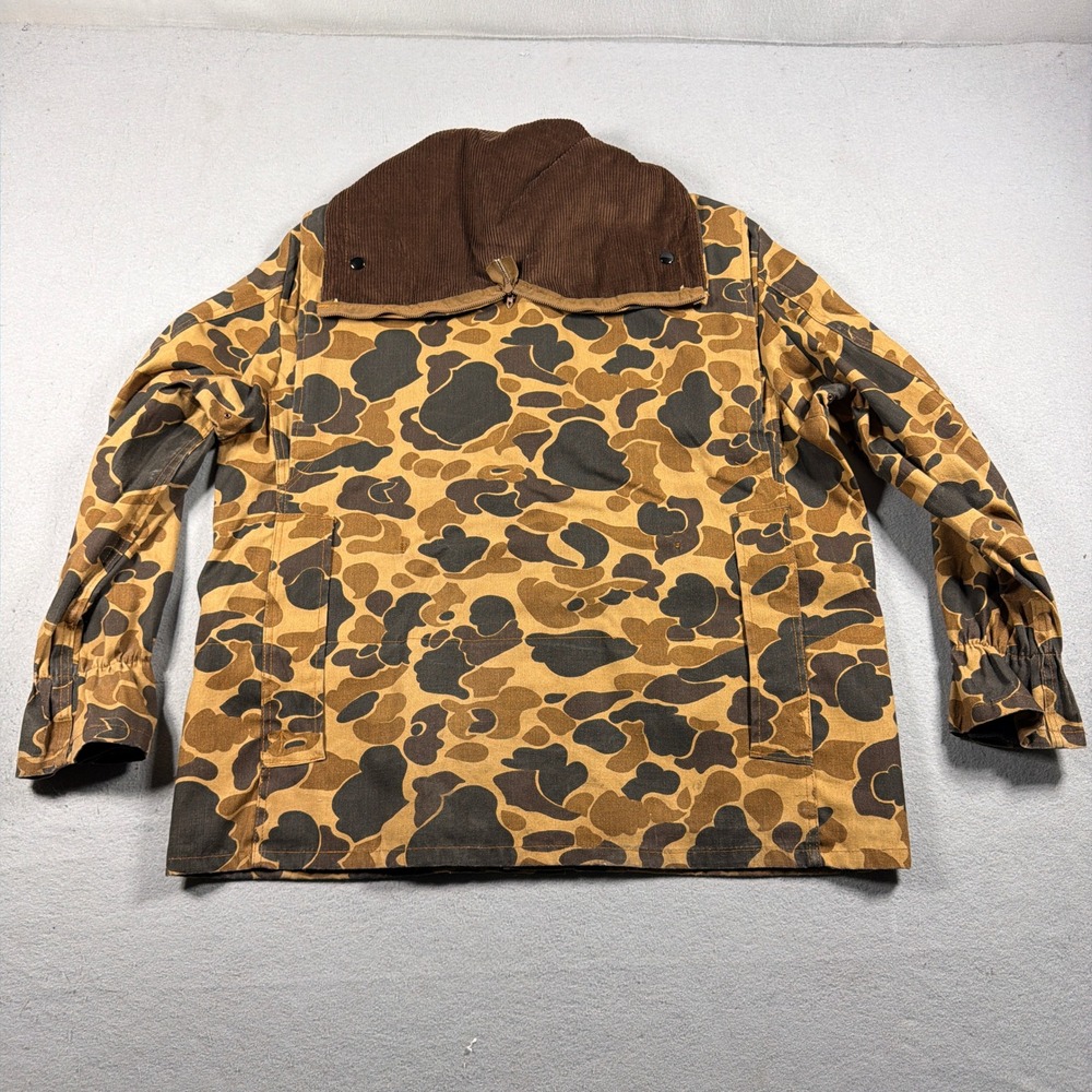 American Field Hunting Jacket Men Large Regular Duck Camo Brown Vintage Workwear - Picture 8 of 9